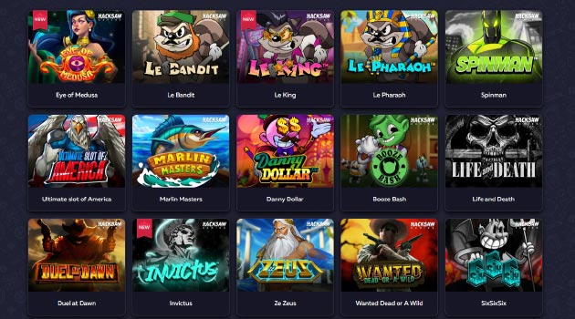 Hacksaw gaming provider